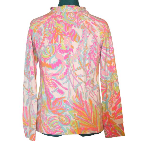 Lilly Pulitzer Skipper Popover ½ Zip Scuba to Cuba Resort White Size Small - Picture 3 of 5